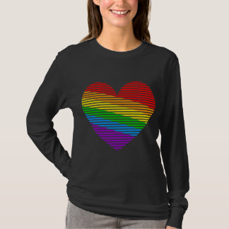 T-shirt Chemise Corey Tiger 80s Rainbow Stripe Heart