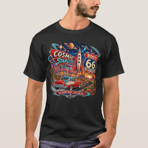 T-shirt Chemise Cosmic Starlite Route 66 100 Ans Vintage