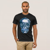 T-shirt Chemise crâne Chrome bleu (Devant entier)
