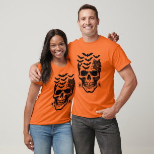 T-shirt Chemise crâne d'Halloween pour hommes