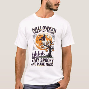T-shirt Chemise créative Halloween Art de Lune Effrayant V