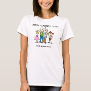 T-shirt Chemise customisée de la famille une