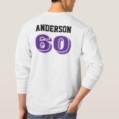 T-shirt Chemise customisée du football d'école (texte (Dos)