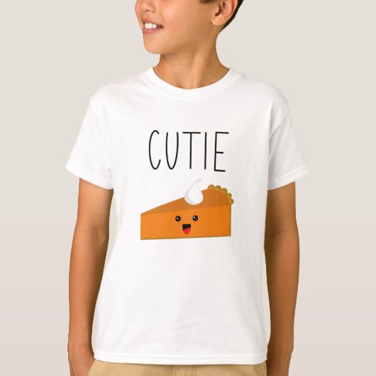 T-shirt Chemise Cutie Pie Citrouille Pie Kids (Devant)