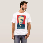 T-shirt Chemise d'affiche de parodie d'Obama : Dépression (Devant entier)