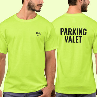 T-shirt Chemise d'agent de parking valet avec nom personna