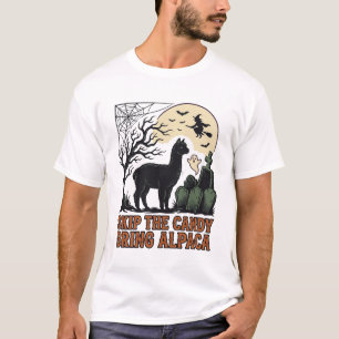 T-shirt Chemise d'alpaga Halloween Mignon Fantomatique Ani