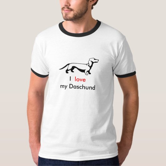 T-shirt Chemise d'amants de Daschund (Devant)