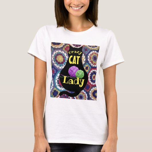 T-shirt Chemise dame Crazy Cat (Devant)