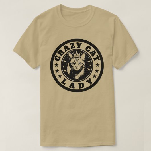 T-shirt Chemise dame Crazy Cat (Design devant)