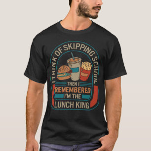 T-shirt Chemise dame déjeuner, Tee Roi déjeuner drôle, Éco