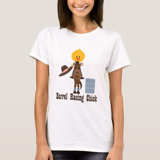 T-shirt Chemise Dames Chick Racing Barrel (Devant)