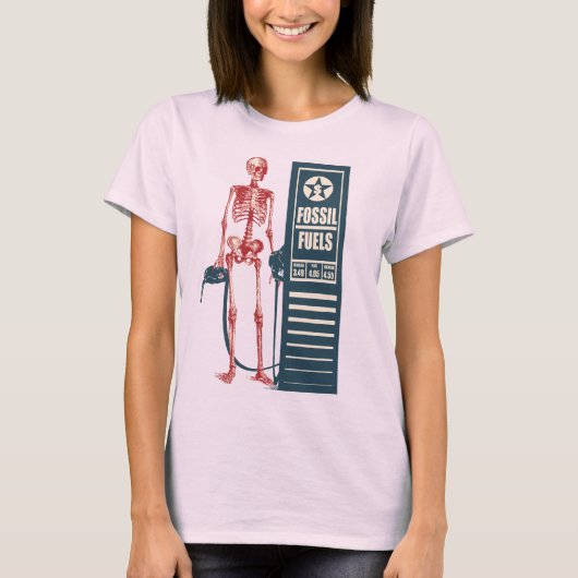 T-shirt Chemise Dames Combustibles Fossiles (Devant)