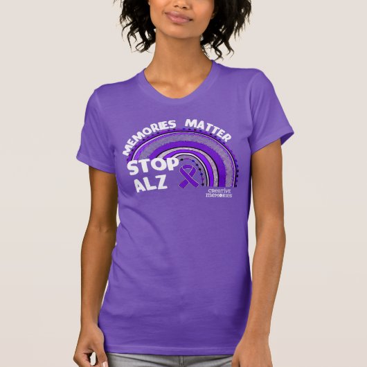 T-shirt Chemise Dames SLIM Plus Longue Journée Alz Assn 20 (Devant)