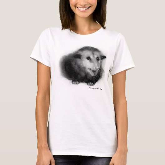 T-shirt Chemise d'ami avec l'opossum brouillé (Devant)