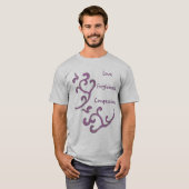 T-shirt Chemise d'Amour-Compassion-Rémission, motif (Devant entier)