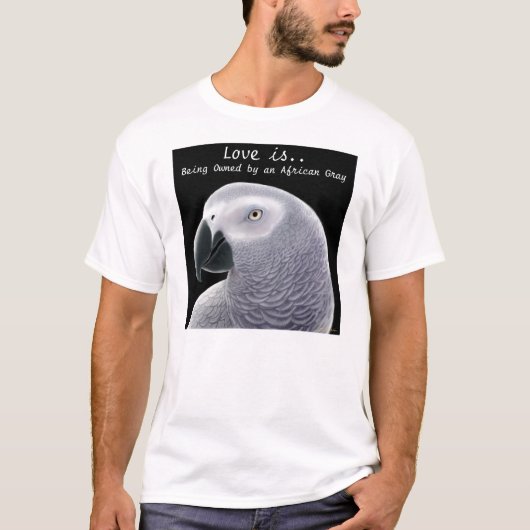 T-shirt Chemise d'amour de gris africain (Devant)