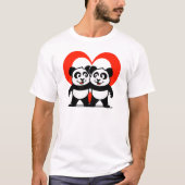T-shirt Chemise d'amour de panda (Devant)