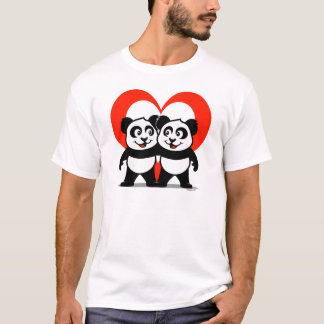 T-shirt Chemise d'amour de panda