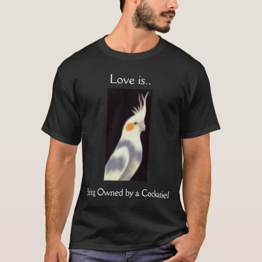 T-shirt Chemise d'amour de perroquet de Cockatiel (Devant)