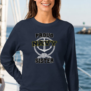 T-shirt Chemise d'ancre de sœur fière de la marine