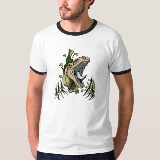 T-shirt Chemise dangereuse de dinosaure de Raptor (Devant)