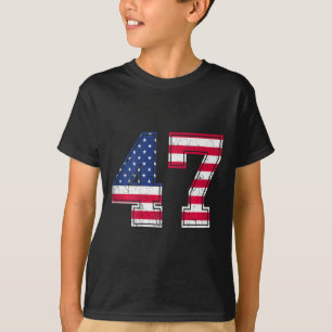 T-shirt Chemise d'anniversaire 47 Drapeau Usa Maillot d'éq