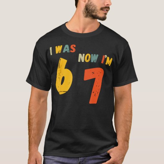 T-shirt Chemise d'anniversaire 7 ans J'avais 6 ans mainten (Devant)