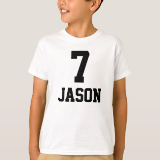 T-shirt Chemise d'anniversaire 7 + Nom