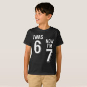 T-shirt Chemise d'anniversaire de 7 ans - J'avais 6 ans ma (Devant entier)