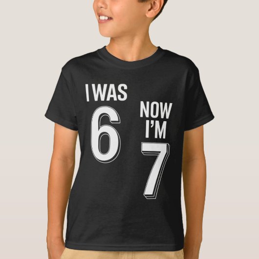 T-shirt Chemise d'anniversaire de 7 ans - J'avais 6 ans ma (Devant)