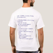 T-shirt Chemise d'anniversaire de Debra (Dos)