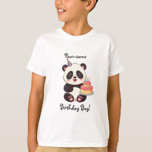 T-shirt Chemise d'anniversaire de garçon panda
