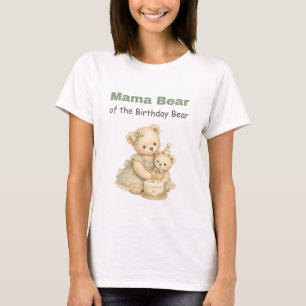 T-shirt Chemise d'anniversaire de Maman Ours