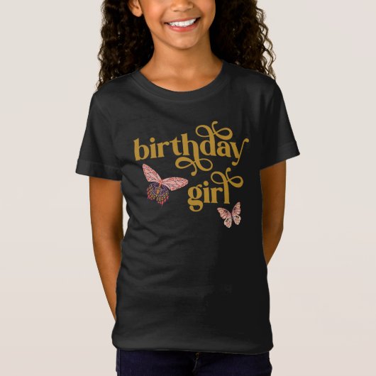 T-Shirt Chemise d'anniversaire des papillons (Devant)