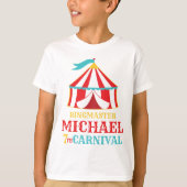 T-shirt Chemise d'anniversaire du carnaval Red Tent Circus (Devant)