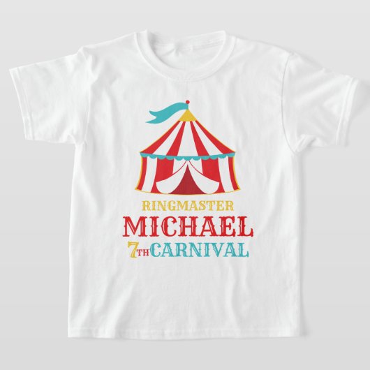 T-shirt Chemise d'anniversaire du carnaval Red Tent Circus (Poser)