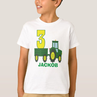 T-shirt Chemise d'anniversaire du tracteur - 3e anniversai