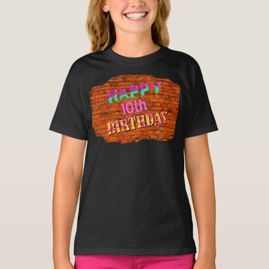 T-shirt Chemise d'anniversaire Graffiti wall (Devant)