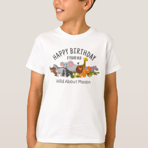 T-shirt Chemise d'anniversaire ! Jungle Thème personnalisé