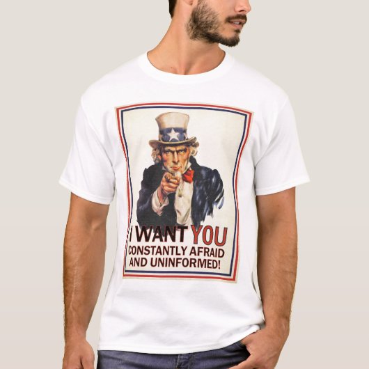 T-shirt Chemise d'Anti-Propagande d'Oncle Sam (Devant)