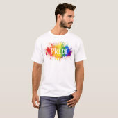 T-shirt Chemise d'arc-en-ciel d'aquarelle d'éclaboussure (Devant entier)