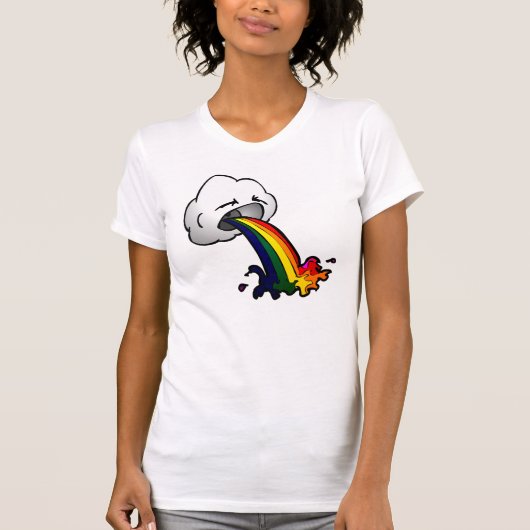 T-shirt Chemise d'arc-en-ciel - nuage drôle (Devant)