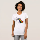 T-shirt Chemise d'arc-en-ciel - nuage drôle (Devant entier)