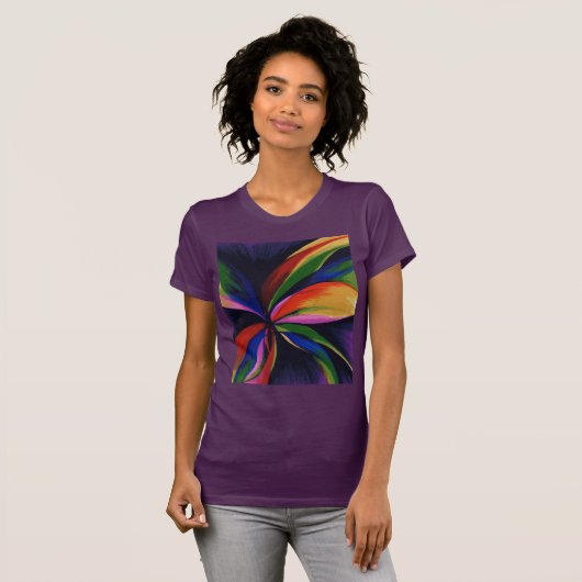T-shirt Chemise d'art Abstraite colorée Paradise (Devant entier)