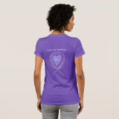 T-shirt Chemise d'art Coeur de ruban de sensibilisation au (Dos entier)