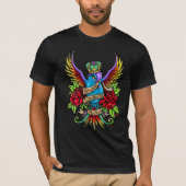 T-shirt Chemise d'art de tatouage d'hirondelle (Devant)