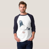 T-shirt Chemise d'art d'oiseau de "pigeon" (Devant entier)