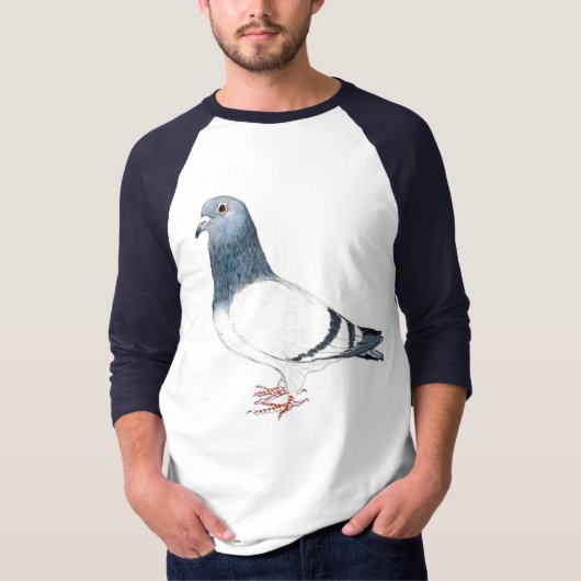 T-shirt Chemise d'art d'oiseau de "pigeon" (Devant)