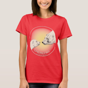 T-shirt Chemise d'art d'ours polaire Top Chemise Churchill